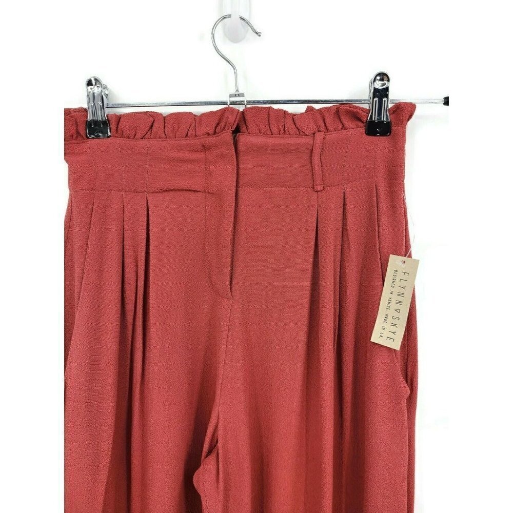 New Flynn Skye Ruffle Pant  XS Rosa High Waist - Picture 3 of 6